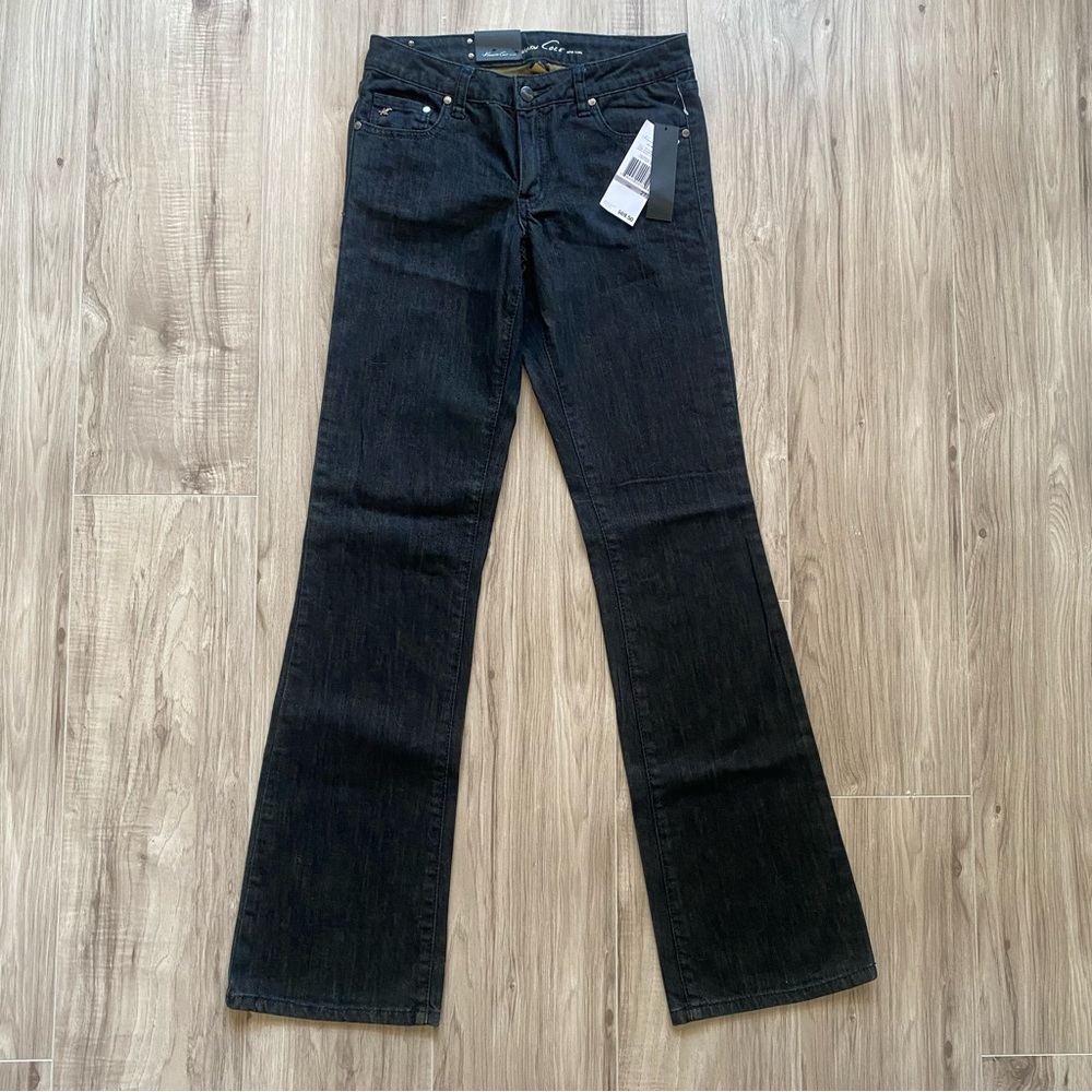 NWT Kenneth Cole bootcut low rise flare leg opening dark wash jeans size 27